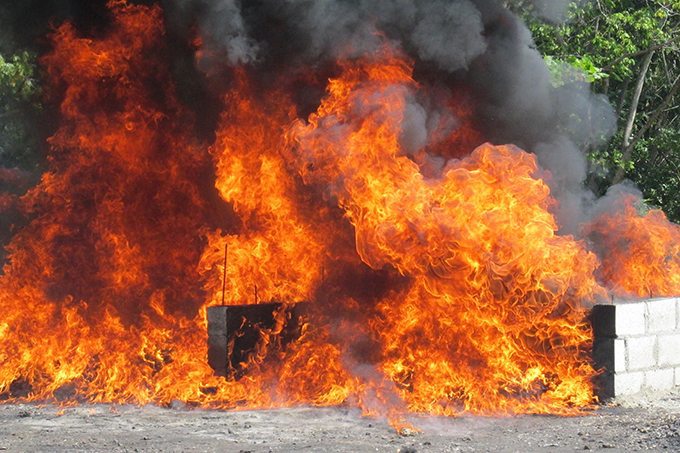  Procuraduría General ha quemado 5,834 kilos de de drogas este año