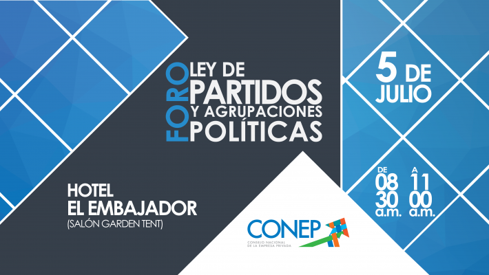  CONEP realizará  este miércoles Foro sobre Ley de Partidos y Agrupaciones Políticas