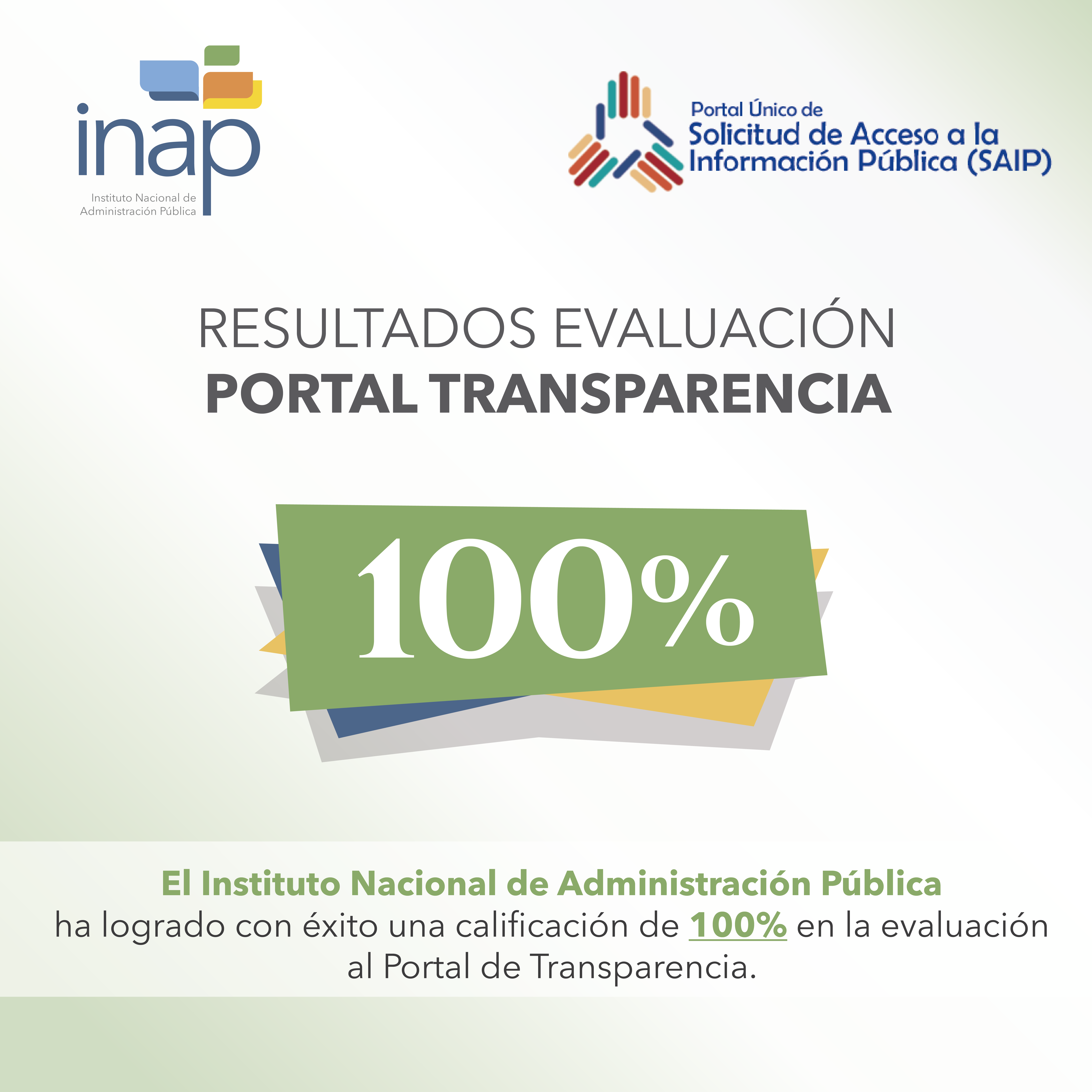  El Instituto Nacional de Administración Pública (INAP) por tercer mes consecutivo, logra la más alta calificación en su portal de transparencia