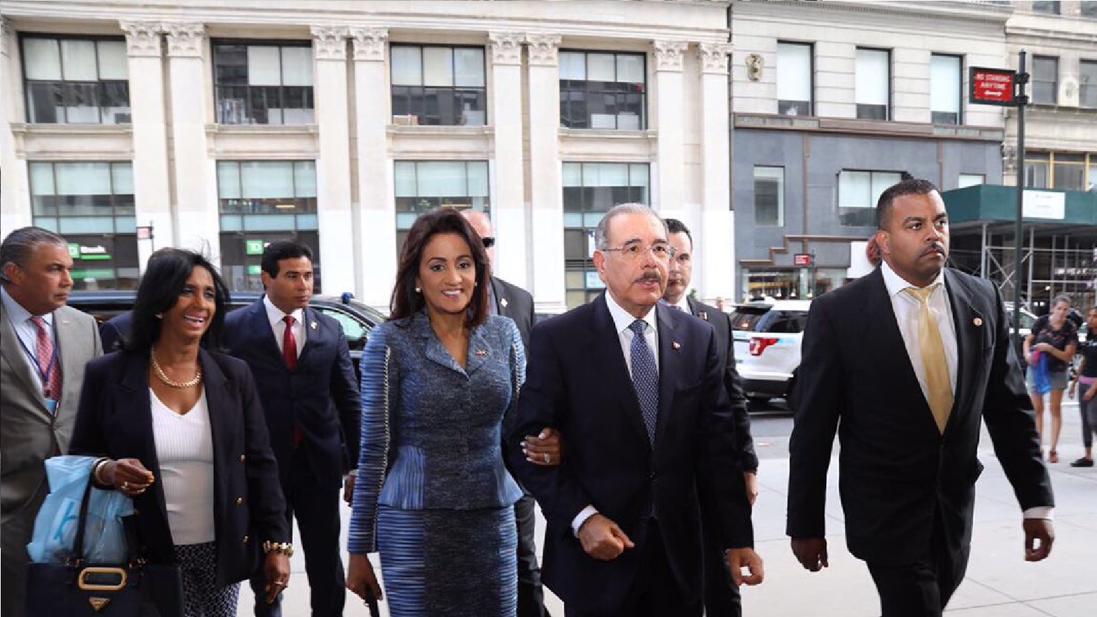  Presidente Medina llega a Nueva York para participar en 72va. Asamblea General ONU