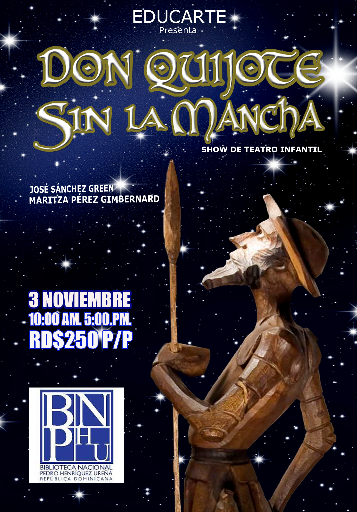  Presentarán Don Quijote sin la Mancha en el auditorio de la Biblioteca Nacional