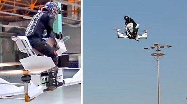  La Policía de Dubái prueba una motocicleta voladora *Video