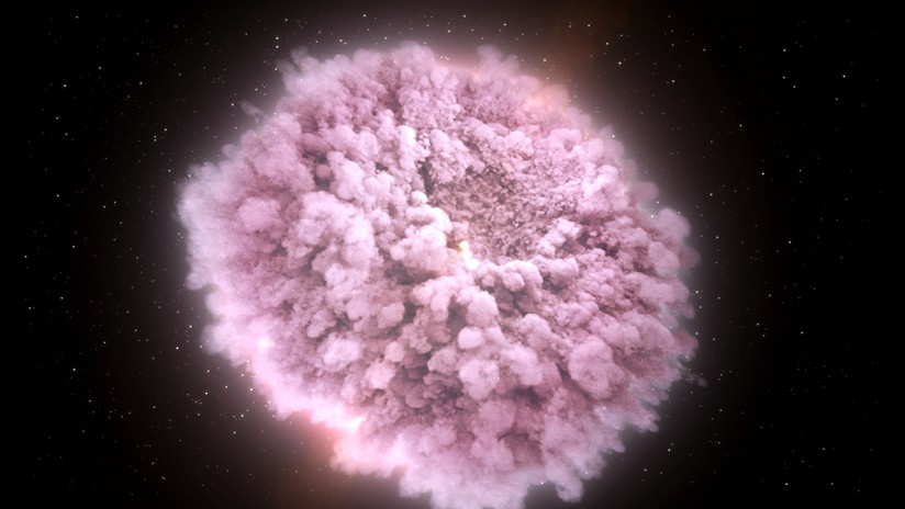  Colisión: La cautivadora imagen de la NASA muestra una nube de escombros que se forma cuando dos estrellas de neutrones están demasiado cerca