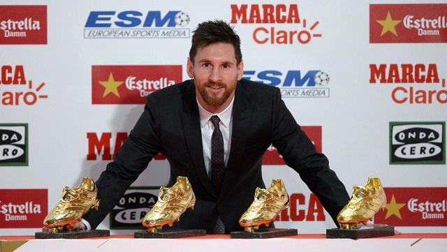  Messi recibe su cuarta Bota de Oro en silencio