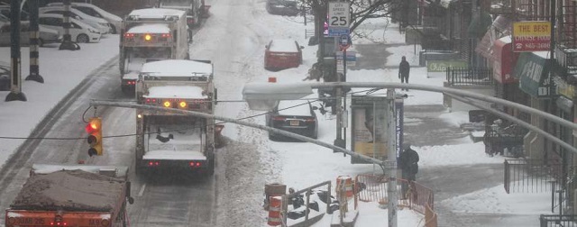 Acumulación de nieve en nueva york
