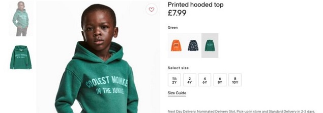  “El mono más cool de la selva», el mensaje que H&M puso en el saco de un niño que tiene indignada a las redes