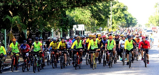  Pedalearon los ciclistas con firme mensaje en favor del corazón