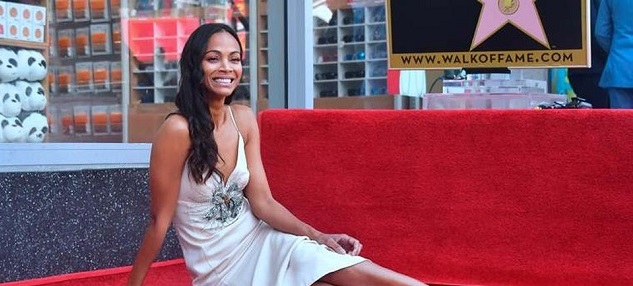  Dominicana Zoe Saldaña recibe su estrella en el Paseo de la Fama de Hollywood