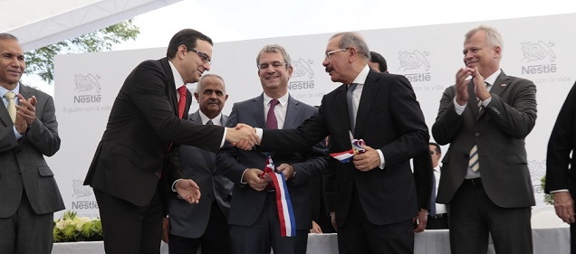  Presidente Danilo Medina inauguró línea de producción láctea de Nestlé Dominicana
