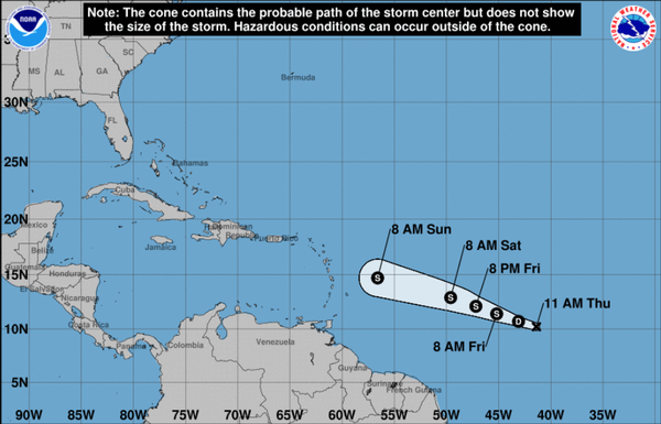  Se convierte en Tormenta Tropical Beryl depresión #2, podría acercarse a República Dominicana entre lunes y martes próximo