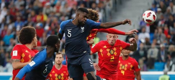  El cabezazo de Umtiti que llevó a Francia hasta la final del Mundial, venció a Bélgica 1-0
