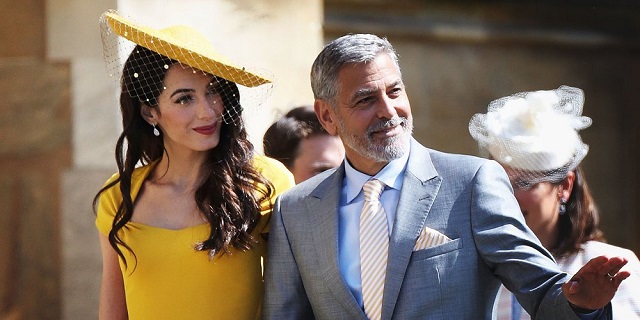  George Clooney y su esposa Amal reciben en su residencia del Lago Como de Lombardía, al príncipe Harry y su esposa la duquesa de Sussex Meghan Markle