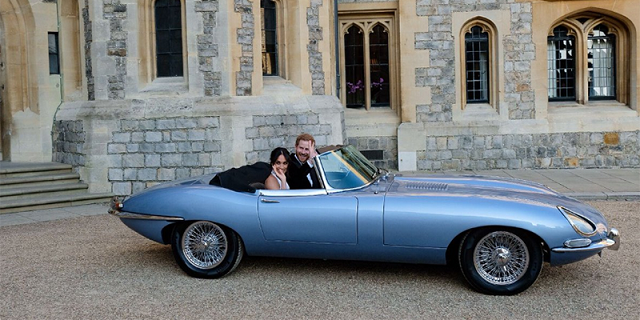  El Jaguar E-Type Zero que utilizaron el príncipe Harry y Meghan Markle en su boda, saldrá a la venta en el 2019