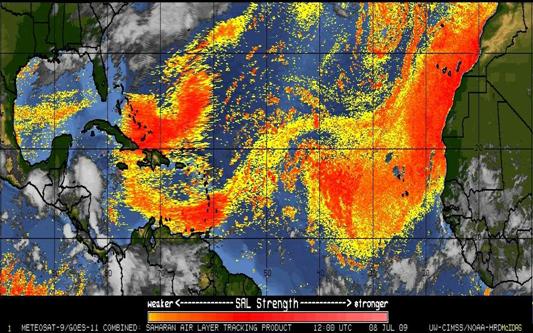  El Clima en #AplatanaoNews: Aire seco, escasas lluvias y Polvo del Sahara estarán arropando nuestra isla