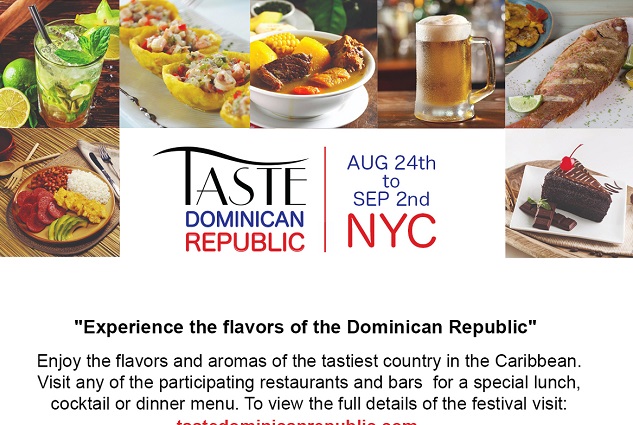  Ciudad de Nueva Yok disfrutará de una gran experiencia gastronómica dominicana en restaurantes y bares, del 24 de agosto al 2 de septiembre