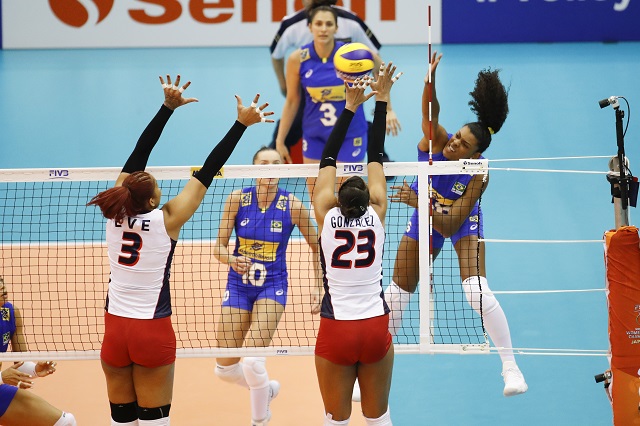  Sexteto de Brasil logra victoria ante República Dominicana 3-0 en Mundial de Voleibol