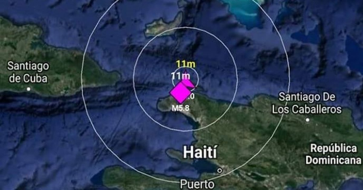  Nuevo sismo de 5.4 se registró frente a la costa Noroeste de Haití