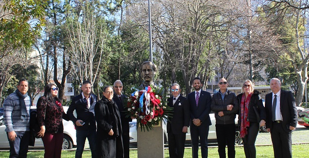  Embajada Dominicana en Portugal lleva a cabo ofrenda floral al busto del Padre de la Patria Juan Pablo Duarte