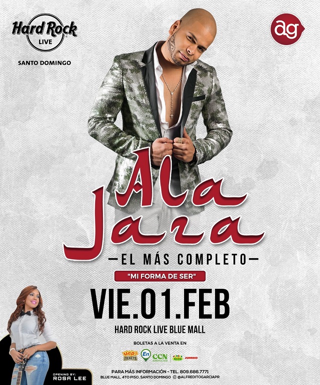  Ala Jaza este 01 de febrero en Hard Rock Live SD en concierto con «Mi Forma de Ser»