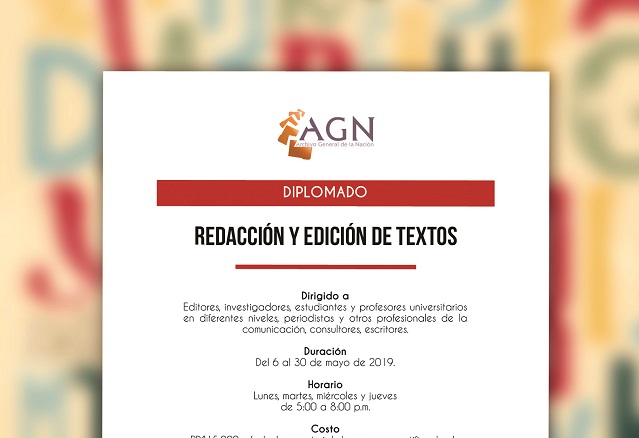  AGN impartirá curso de redacción y edición de textos