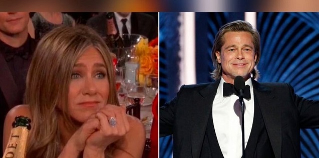  Globos de oro 2020: así reaccionó Jennifer Aniston ante la victoria de Brad Pitt