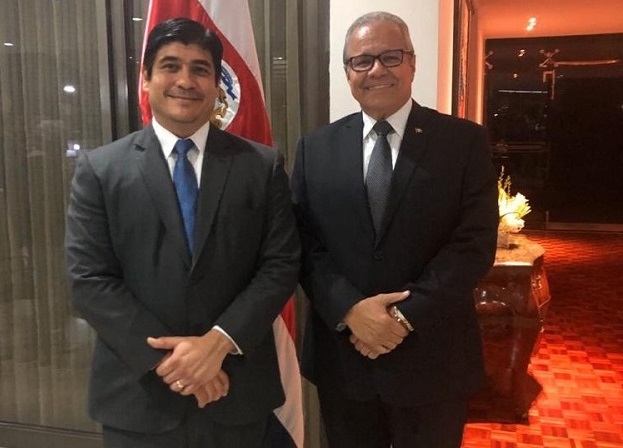  Embajador dominicano Octavio Líster participó en actos Saludos de Año Nuevo al presidente de Costa Rica, Carlos Alvarado