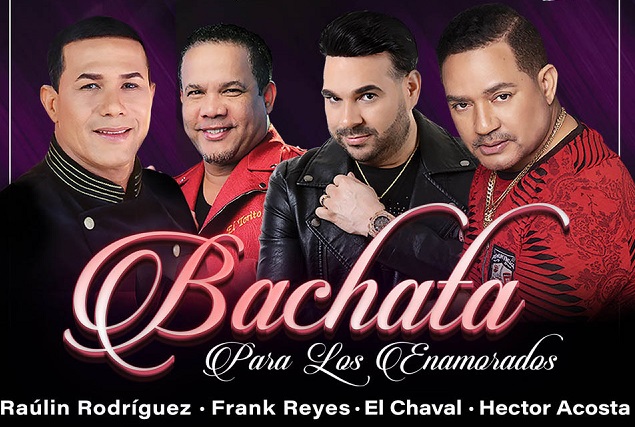 Celebra el Amor el 14 de febrero en “EL BACHATAZO PARA LOS ENAMORADOS”: Raulín Rodríguez, Frank Reyes, El Chaval y Hector Acosta El Torito