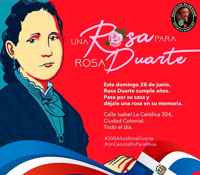  Convocan a actividad “Una rosa para Rosa Duarte”