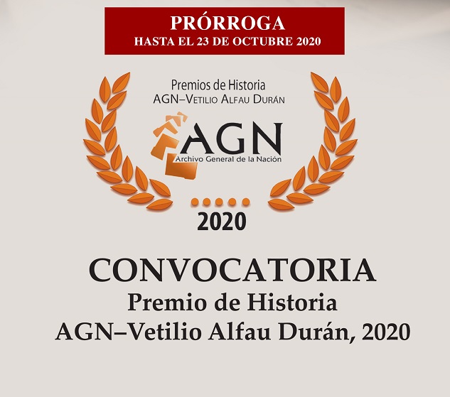  AGN extiende plazo entrega de propuestas para Premio de Historia Vetilio Alfau