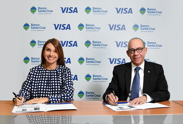  Visa y Banco Santa Cruz anuncian acuerdo para avanzar agenda de innovación de pagos digitales