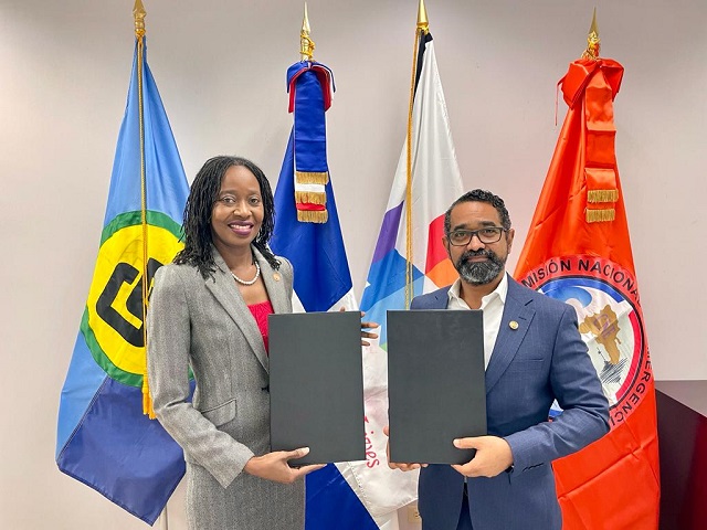  CNE y CDEMA firman memorando de entendimiento para fortalecer gestión de riesgos en la región del Caribe