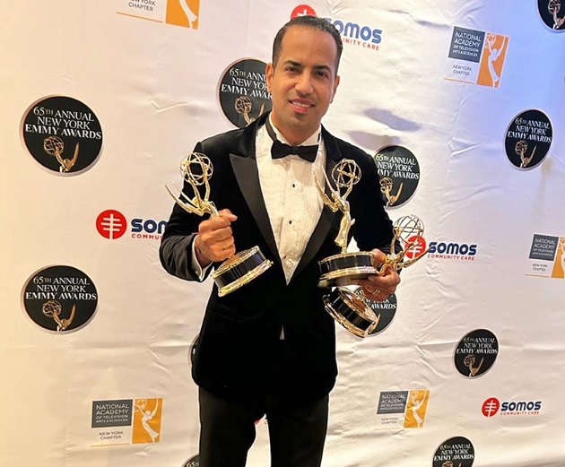  Emmy premia en New York al periodista dominicano Elieser Marte