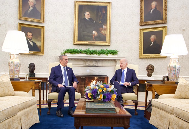  Así comenzó la reunión de los presidentes Joe Biden y Luis Abinader en Washington