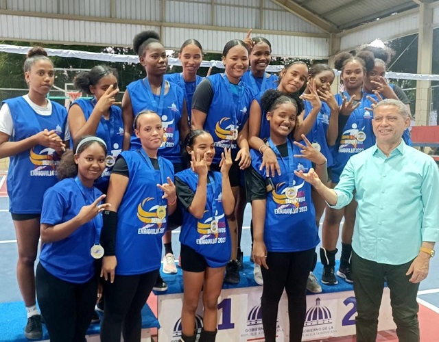  Mella se corona campeón de voleibol de los Juegos Navideños Enriquillo 2023