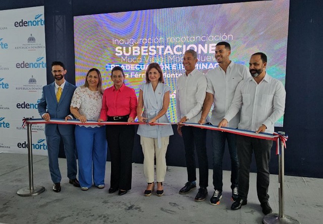  Vicepresidenta Raquel Peña y Edenorte inauguran obras eléctricas en Espaillat