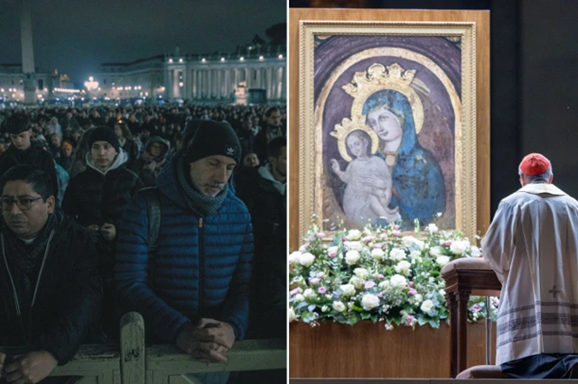  Encomiendan al Papa Francisco a María: Cardenales y fieles rezan el Rosario por su salud