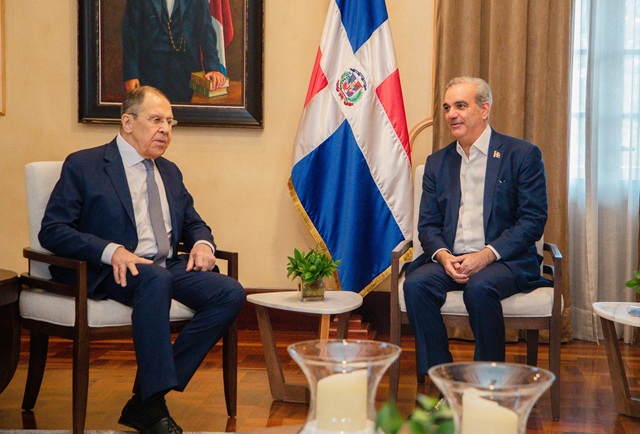  Presidente Abinader y canciller ruso Serguéi Lavrov hablaron 35 minutos