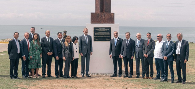  Rey de España, Abinader y Carolina Mejía inauguran monumento a la paz y la libertad en Malecón de SD