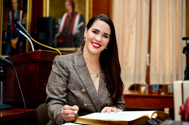 Saliente embajadora dominicana en Jamaica.