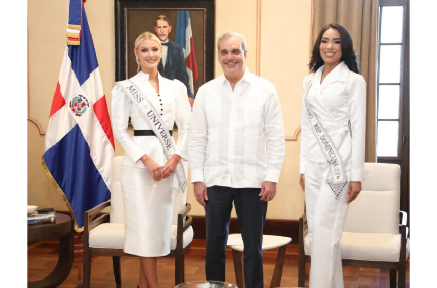  Presidente Abinader recibe a Miss Universo y Miss República Dominicana en el Palacio Nacional