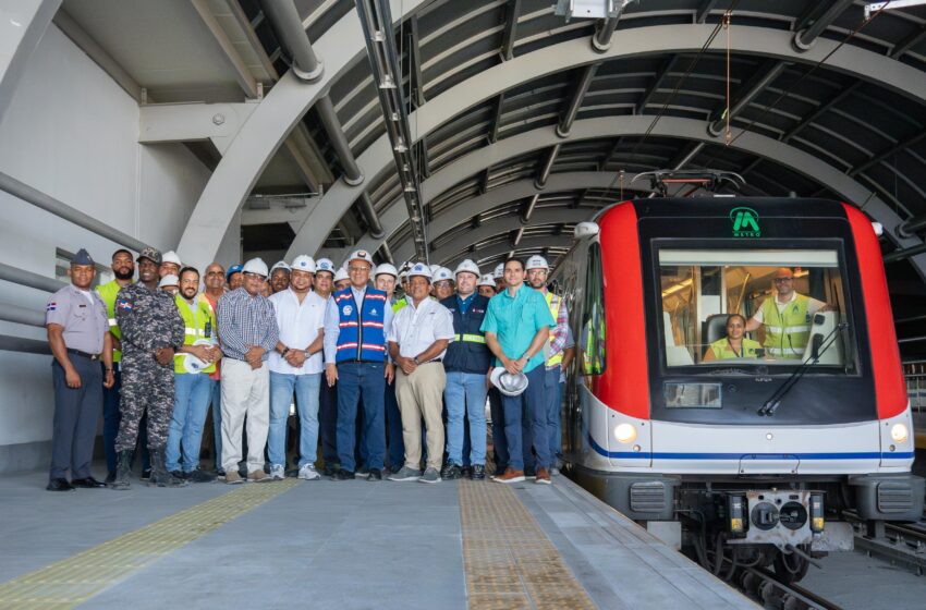  Metro de Santo Domingo llega por primera vez a Los Alcarrizos en prueba dinámica