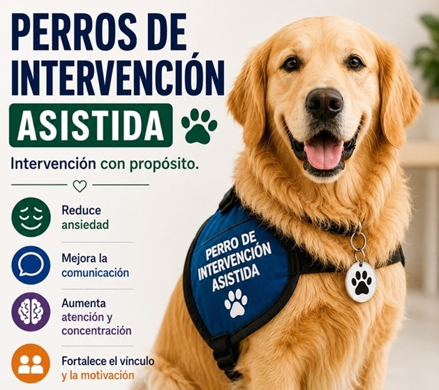  Perros de intervención asistida: aliados que fortalecen la comunicación, el aprendizaje y la inclusion