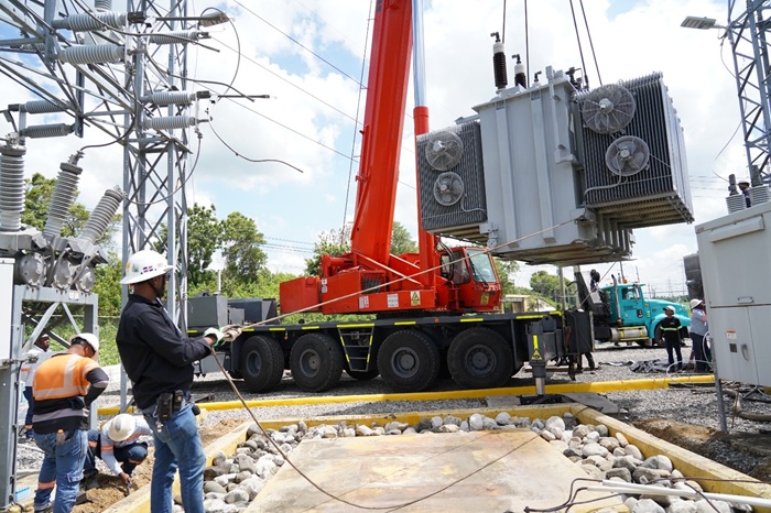  Edesur eleva capacidad de suministro con puesta en operación de transformador de potencia en Subestación Eléctrica Yaguate, San Cristóbal
